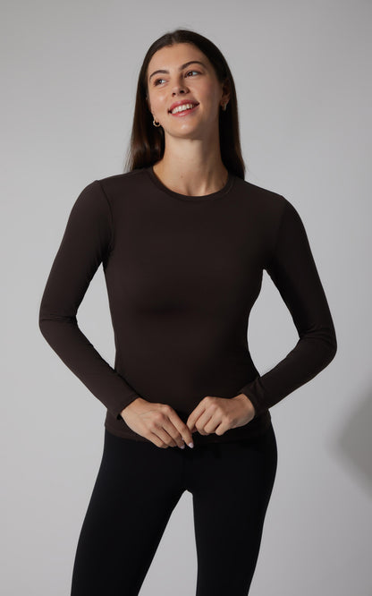2 PK Zenly Zena Crew Fitted Long Sleeve Top - Our Cafe Story