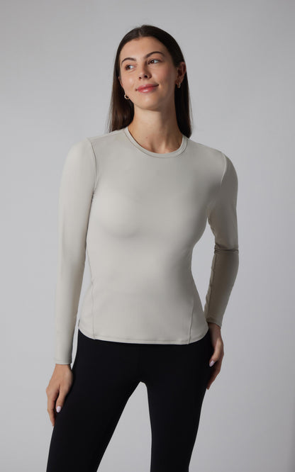 2 PK Zenly Zena Crew Fitted Long Sleeve Top - Our Cafe Story