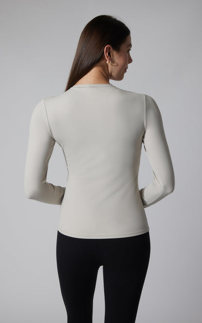 2 PK Zenly Zena Crew Fitted Long Sleeve Top - Our Cafe Story