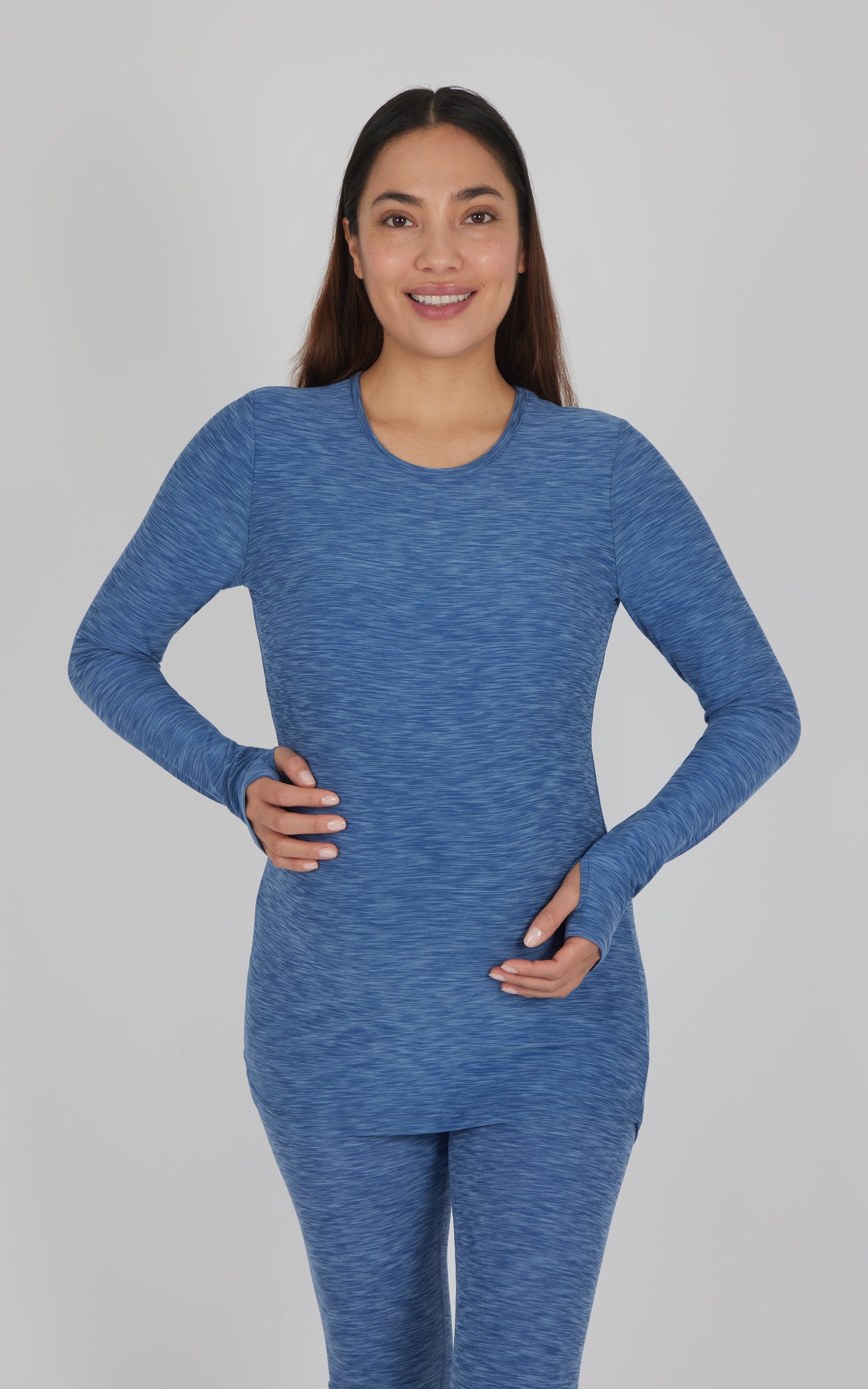 Maternity Heathered Long Sleeve Top