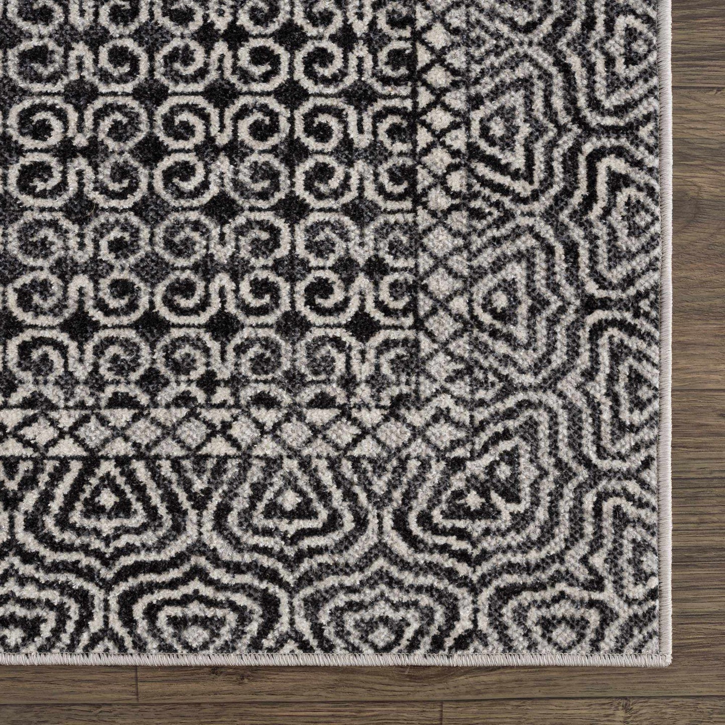 Coledale Black & White Washable Rug - Clearance
