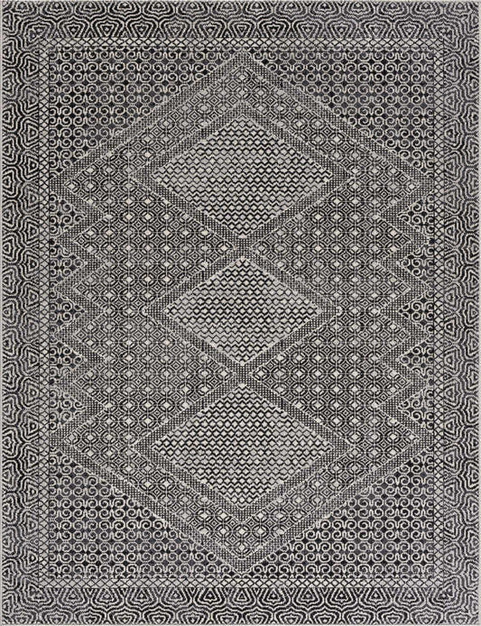 Coledale Black & White Washable Rug - Clearance