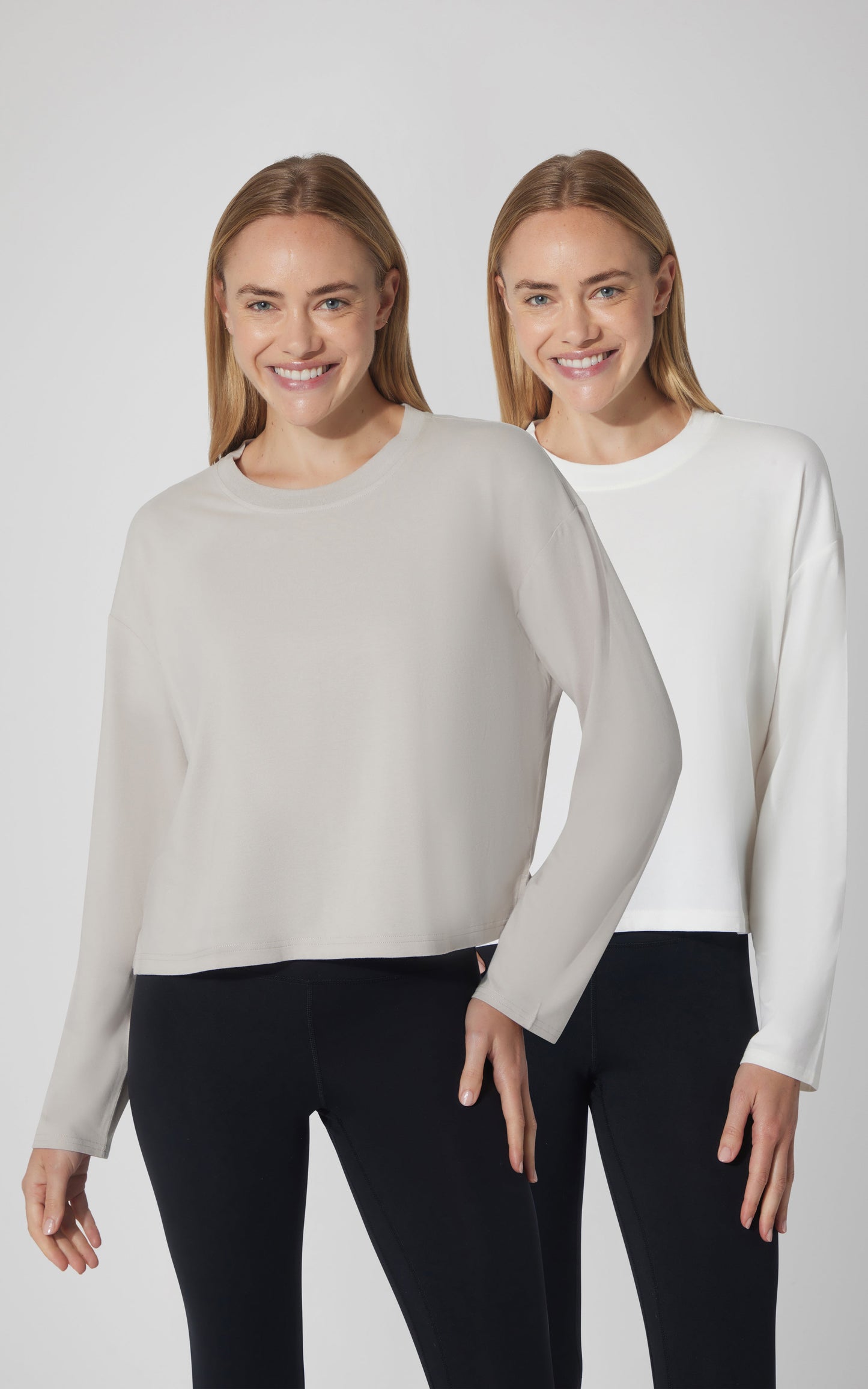 2 PK Cotton Deluxe Boxy Long Sleeve Top - Our Earthy Story