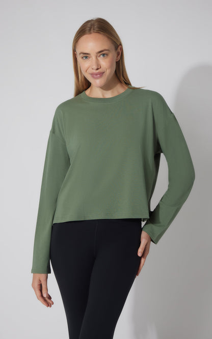 2 PK Cotton Deluxe Boxy Long Sleeve Top - Our Cafe Story