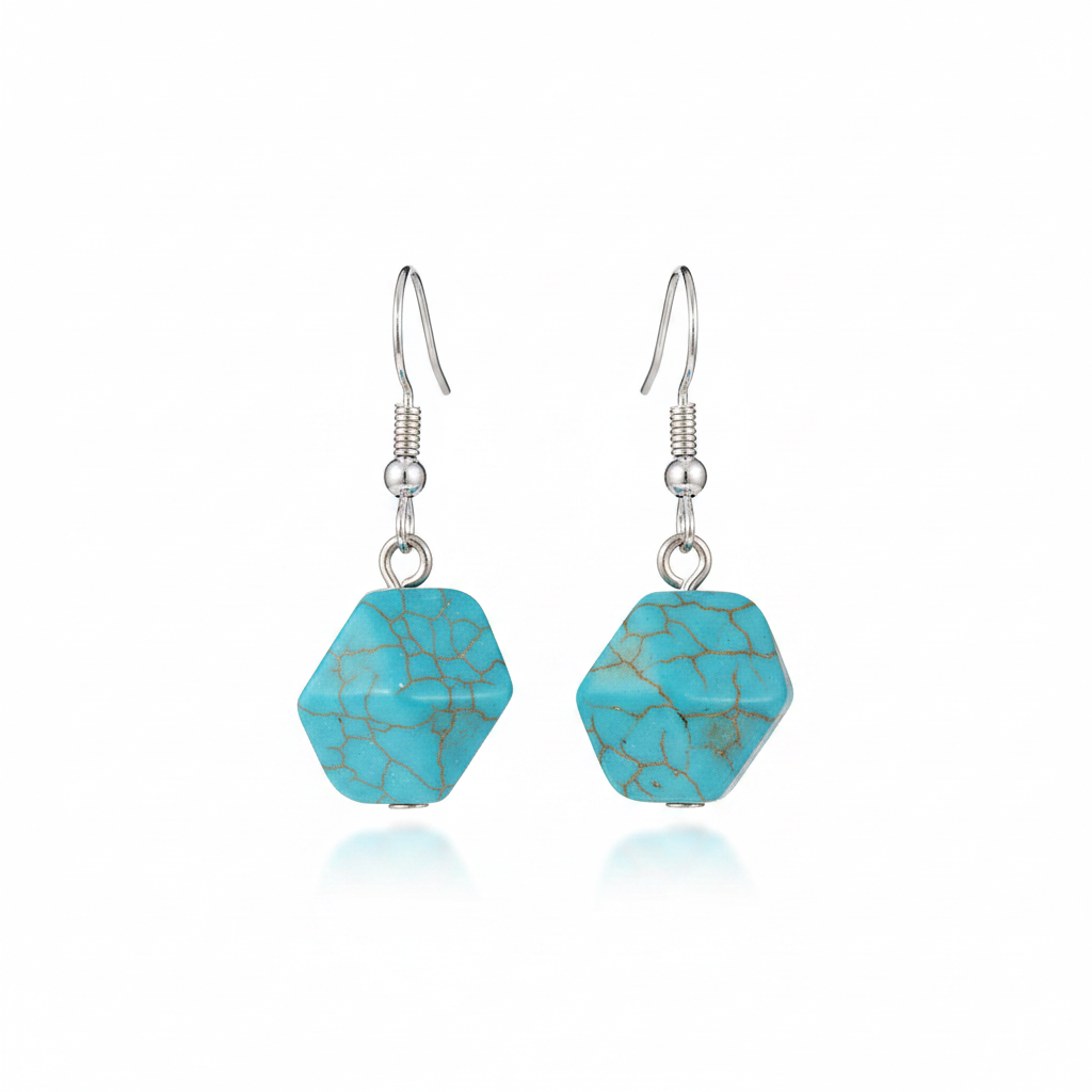 Blue Crystal & Cubic Zirconia Pear-Cut Drop Earrings