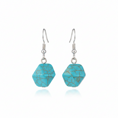 Blue Crystal & Cubic Zirconia Pear-Cut Drop Earrings