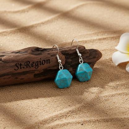 Blue Crystal & Cubic Zirconia Pear-Cut Drop Earrings