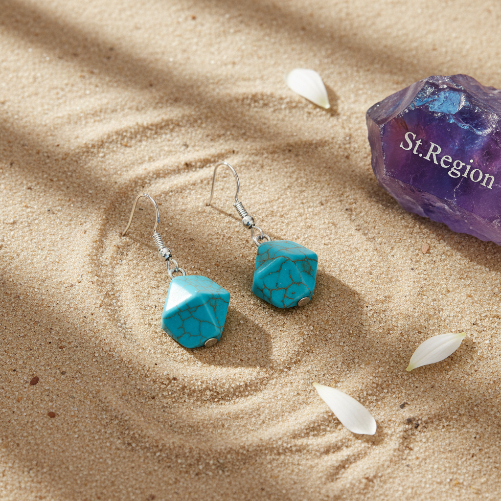 Blue Crystal & Cubic Zirconia Pear-Cut Drop Earrings