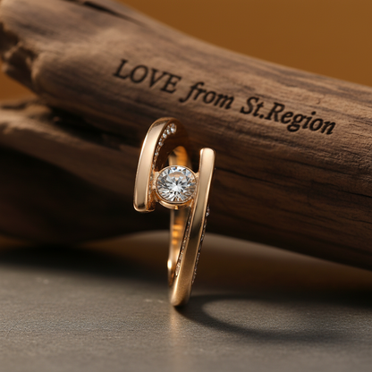 Cubic Zirconia & Crystal Bypass Ring