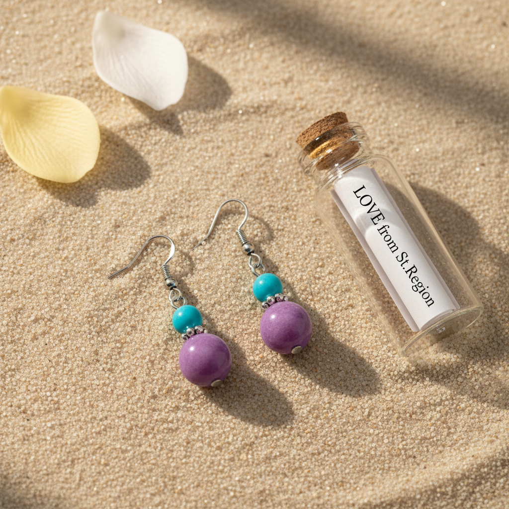 Purple Jade & Silvertone ‌Gourd-Shape Hook Earrings