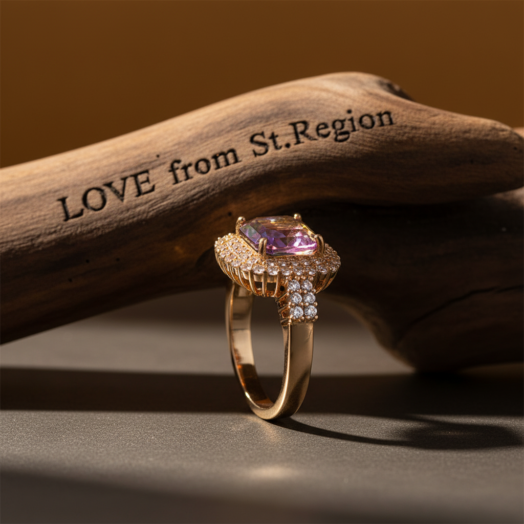 Multicolor Crystal & Cubic Zirconia Radiant-Cut Halo Ring