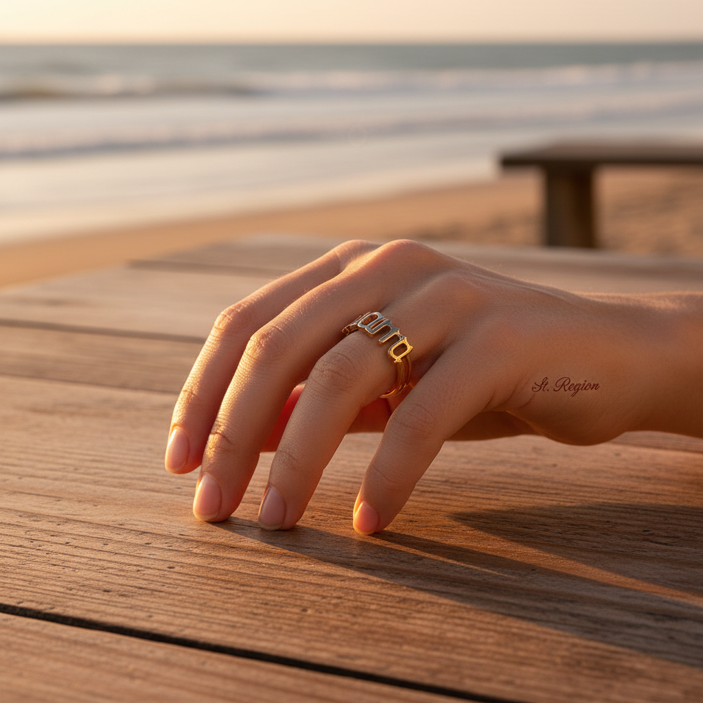 Goldtone 'Mama' Open Ring