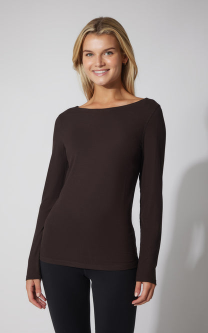 2 PK Heavenly Ribbed Boat Neck Top - Our Cafe Story