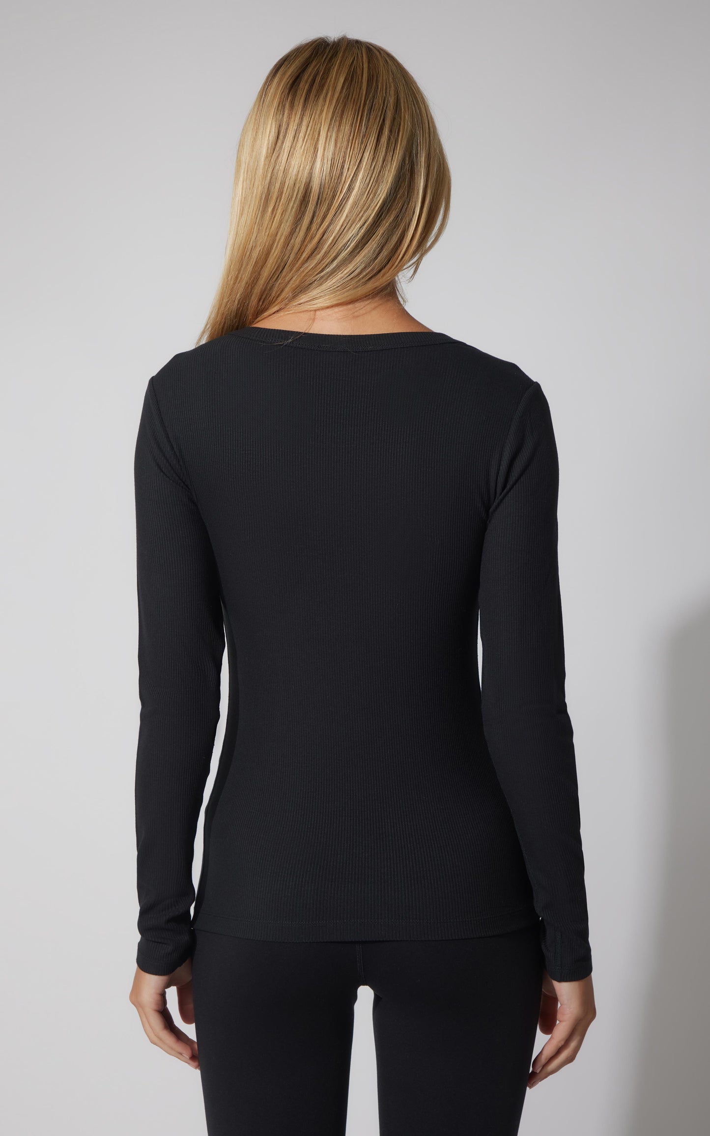2 PK Heavenly Ribbed Scoop Neck Long Sleeve Top