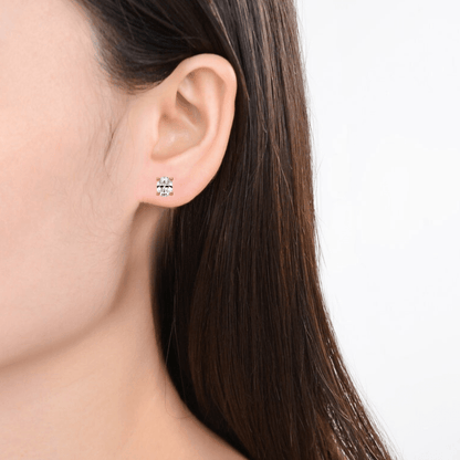 14k Yellow Gold Lab Grown Diamond Oval Solitaire Stud Earrings