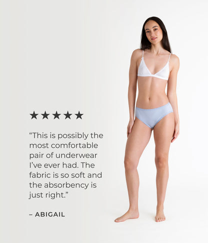 Leakproof Cotton Lace Trim Brief