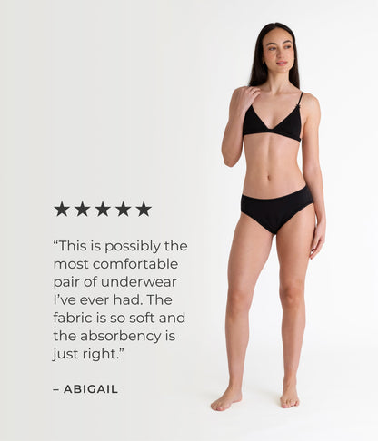 Leakproof Cotton Lace Trim Brief