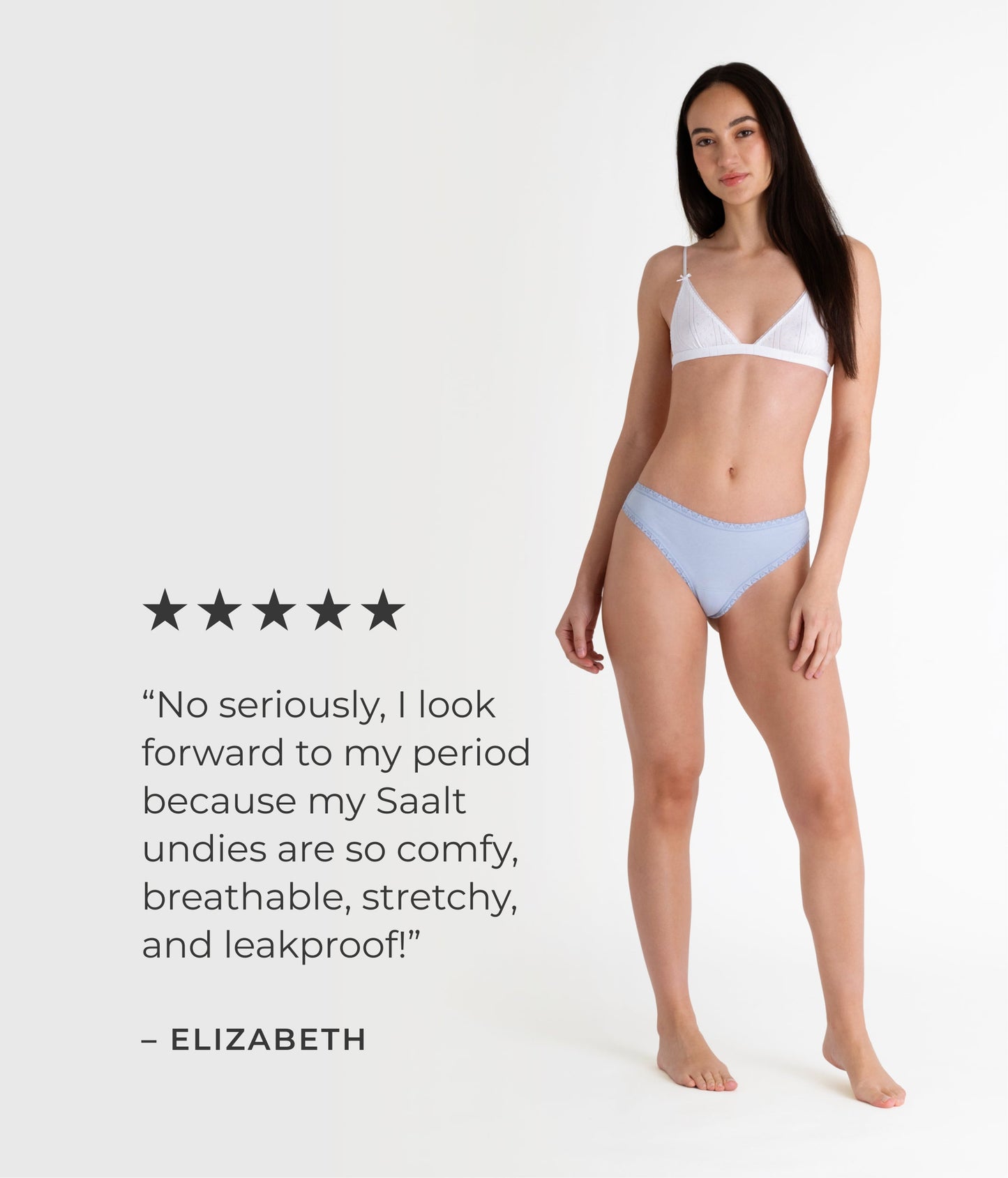 Leakproof Cotton Lace Trim Thong