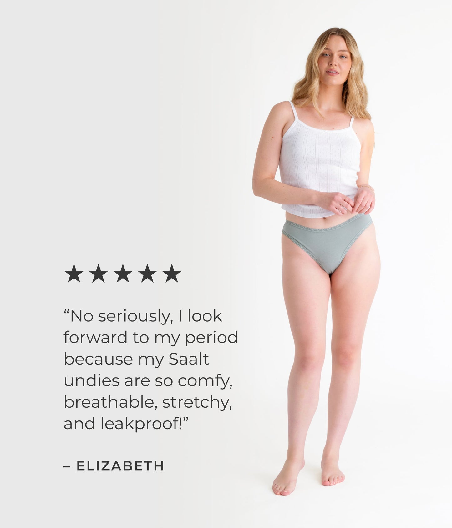 Leakproof Cotton Lace Trim Thong