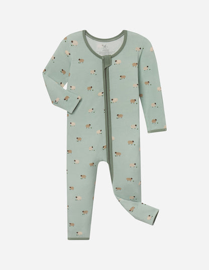 Elevated Faith Lamb Bamboo Convertible Footed Onesie