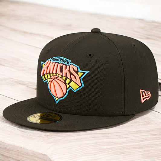 New Era Men's NBA 5950 Pink Glow Fitted Knicks