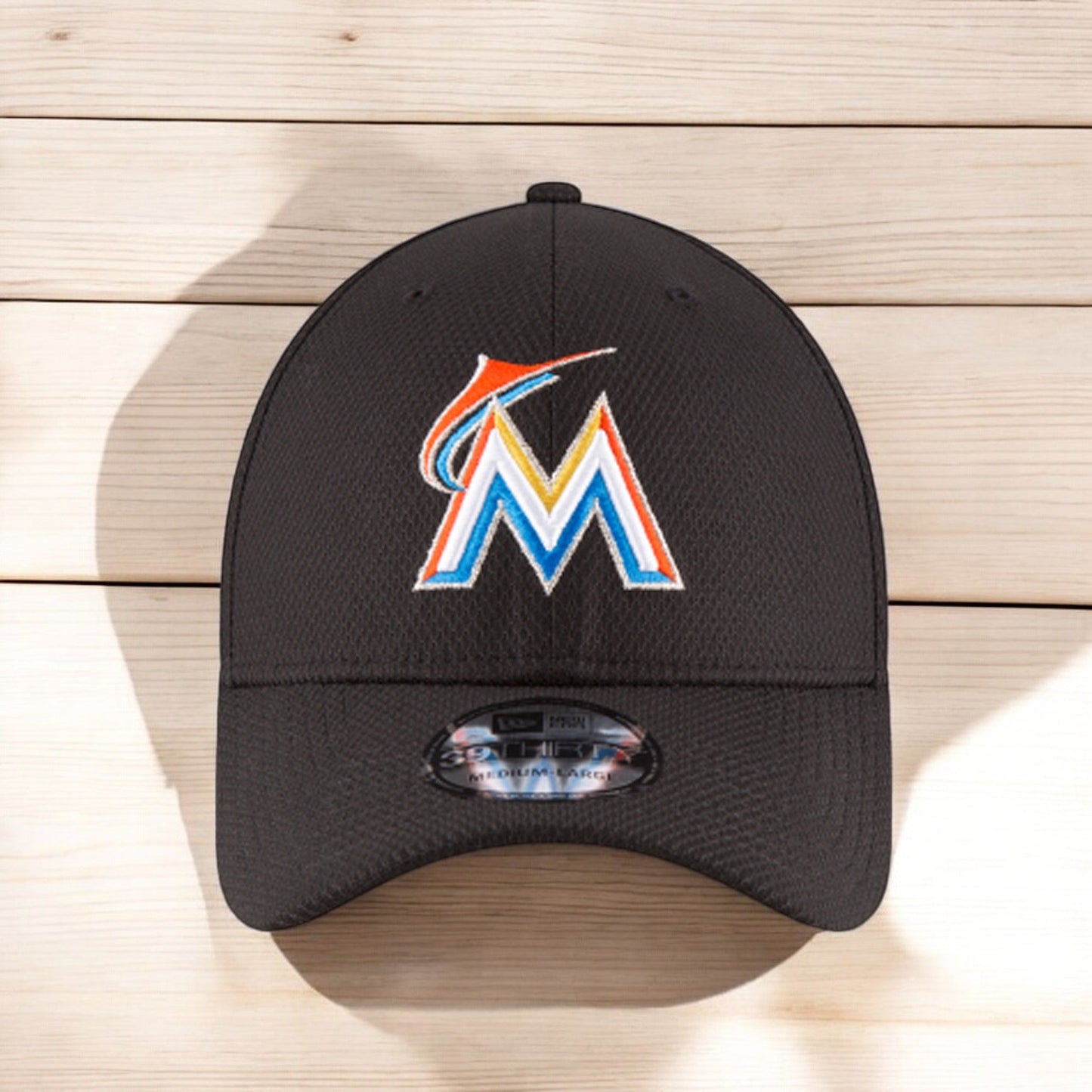 Men's New Era MLB 39Thirty Diamond Era Flex Fit Cap - Miami Marlins