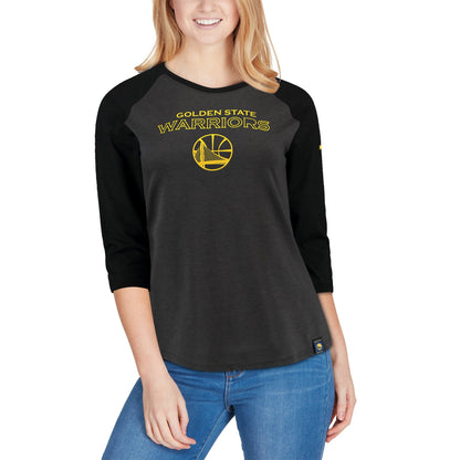 Nike Women's NBA Golden State Warriors Wordmark 3/4-Sleeve Raglan