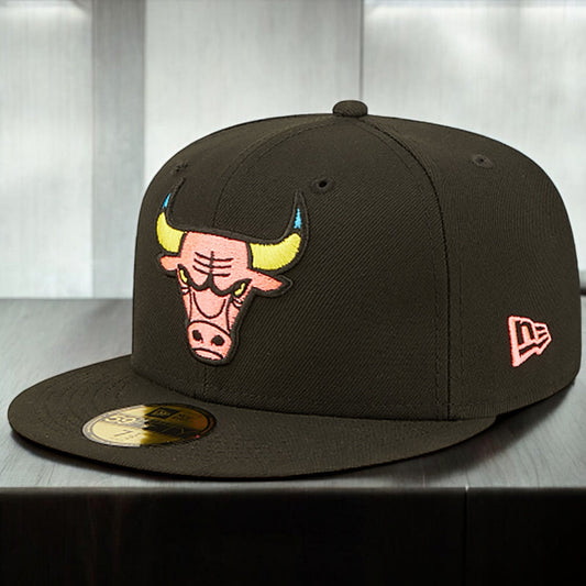 New Era Men's NBA 5950 Pink Glow Fitted Bulls