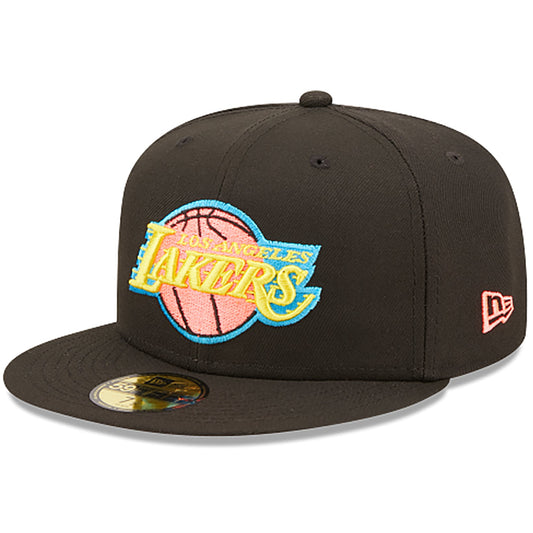 New Era Men's NBA 5950 Pink Glow Fitted Lakers