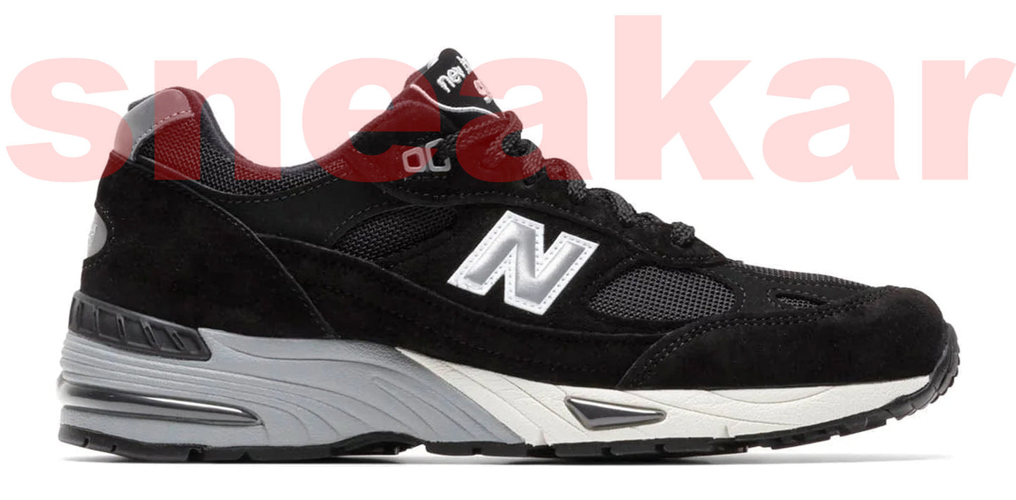New Balance Men's 991 Made In England 'Black Silver' Sneakers