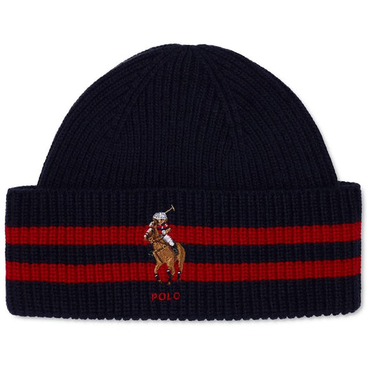 Polo Ralph Lauren Men's Stripe Cuff Bear Beanie Hats