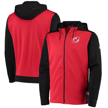 adidas Men's NHL New Jersey Devils Full Zip Hoodie