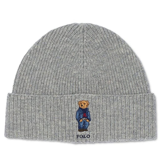 Polo Ralph Lauren Men's Solid Denim Bear Beanie Hats