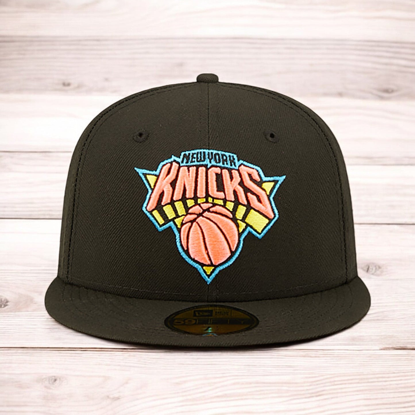 New Era Men's NBA 5950 Pink Glow Fitted Knicks
