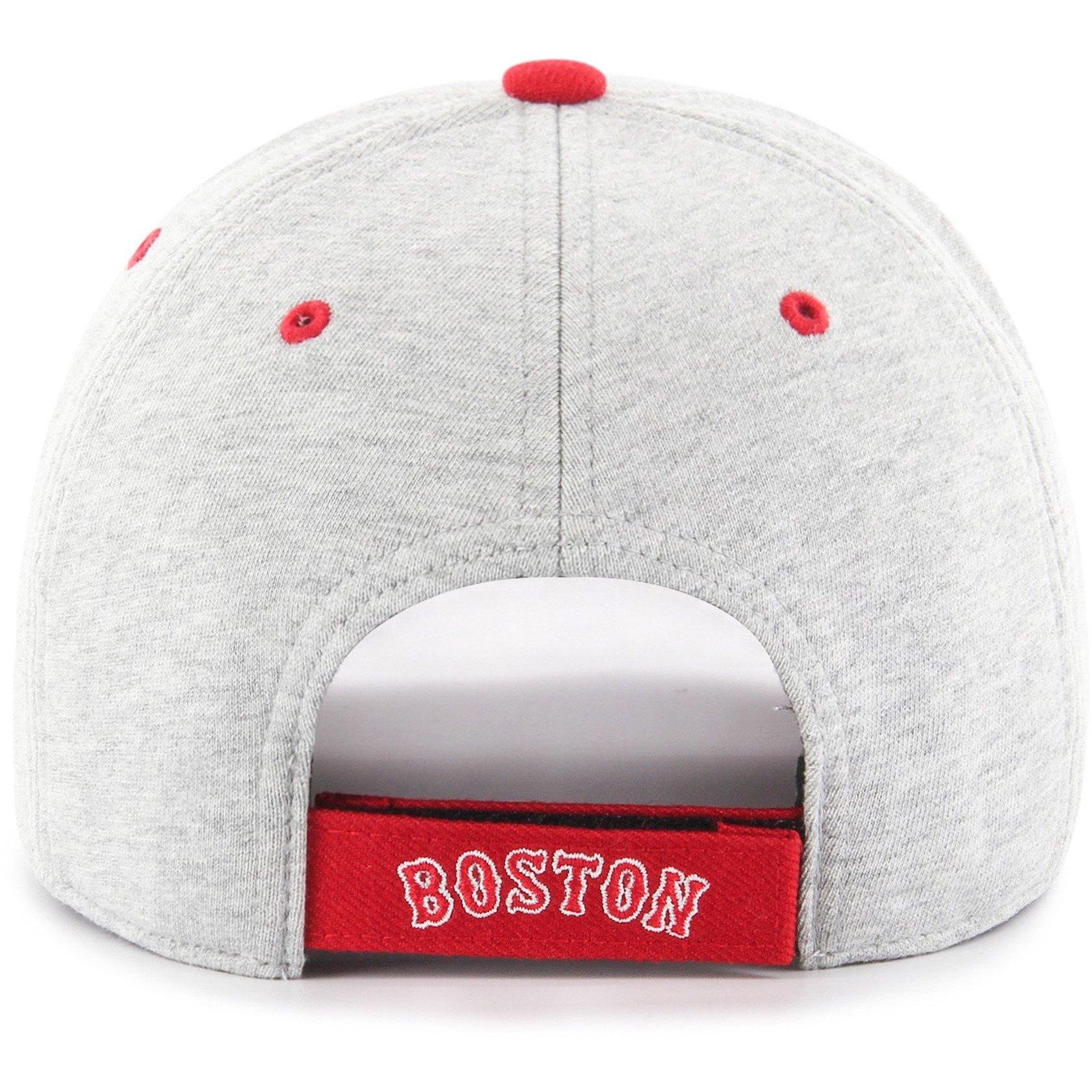 Mens 47 Brand Boston Red Sox MVP Strapback - Grey Fleece/Red - sneakAR