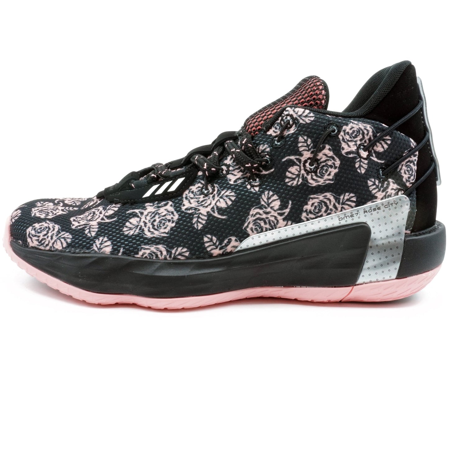 adidas Men's Dame 7 Sneakers - Black, Pink, Silver