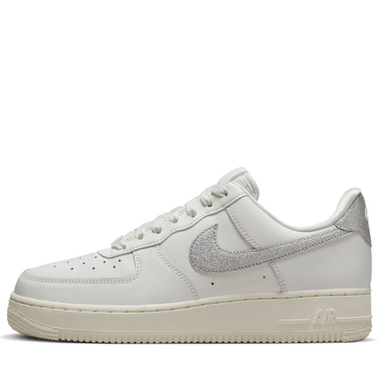 Nike Women's Air Force 1 '07 'Summit White Sail White Metallic Silver' Sneakers