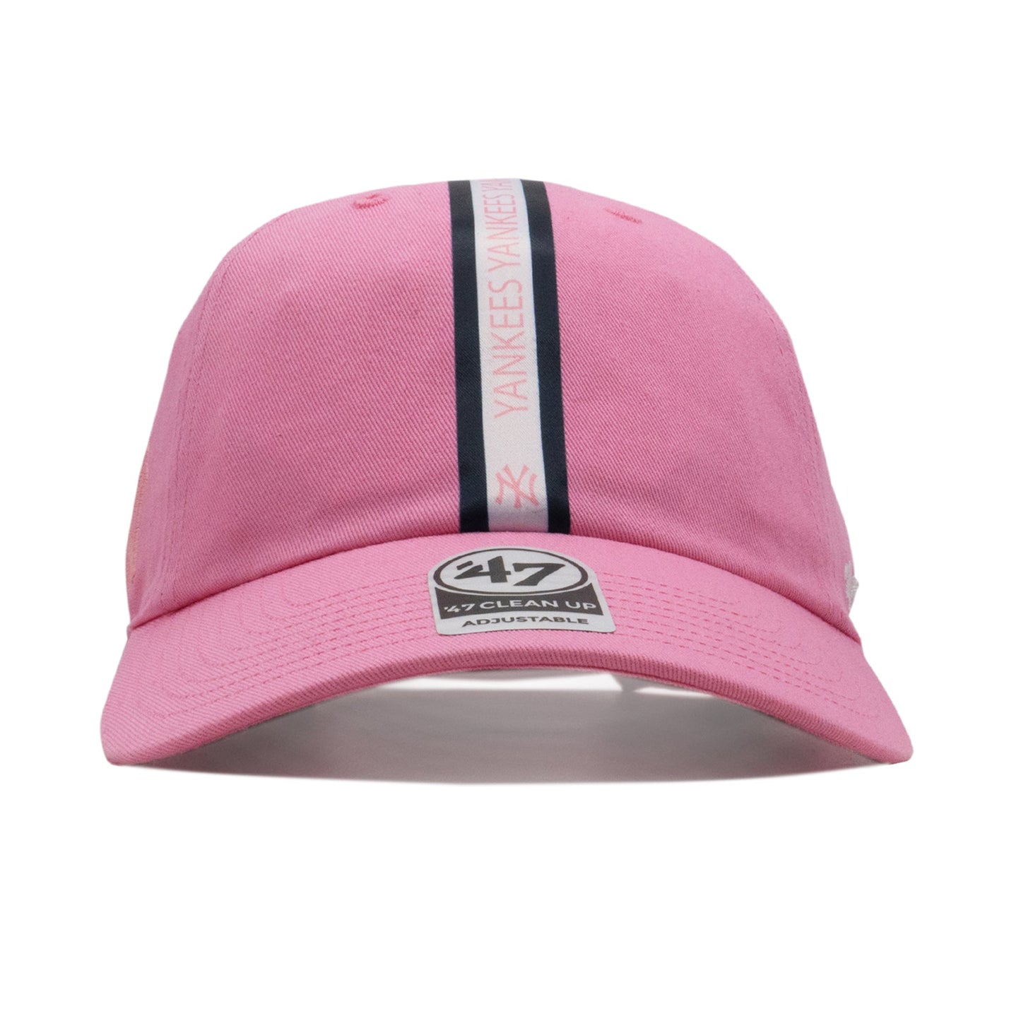 Men's 47 Brand Ny Yankees Triple Stripe Clean Up Strapback - Pink