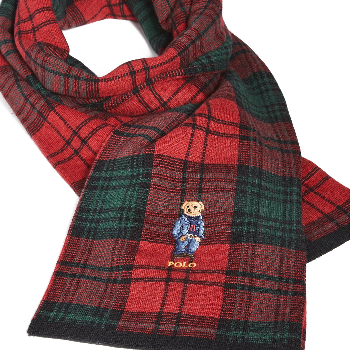 Men's Polo Ralph Lauren Plaid Bear Scarf