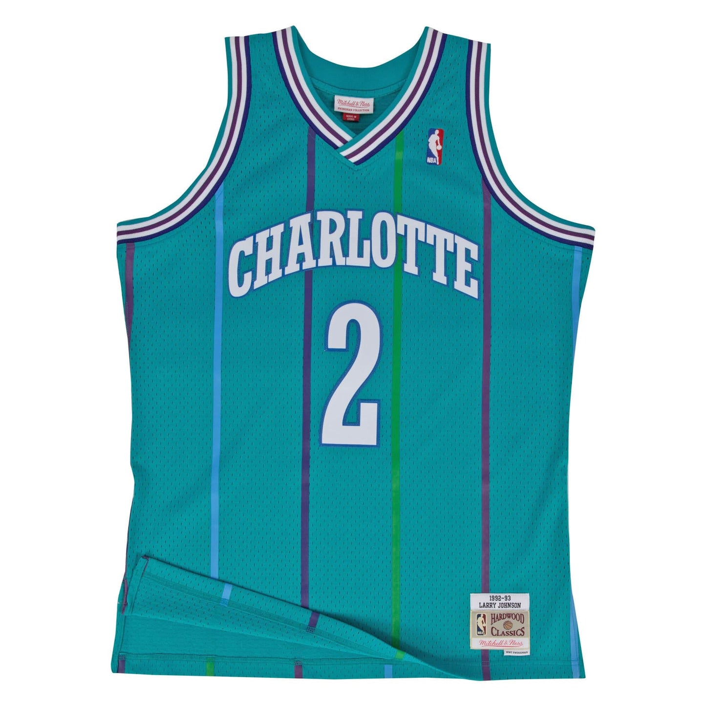 Mitchell & Ness Men's NBA Swingman Road Jersey Charlotte Hornets 92 Larry Johnson