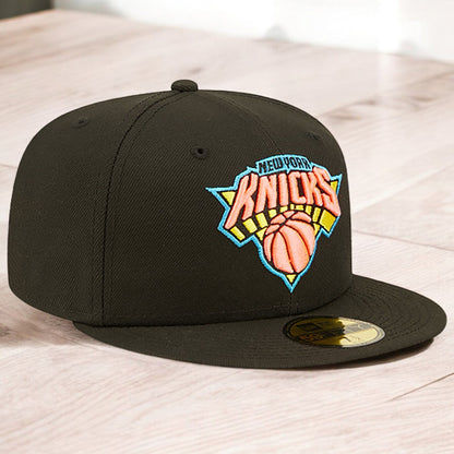 New Era Men's NBA 5950 Pink Glow Fitted Knicks