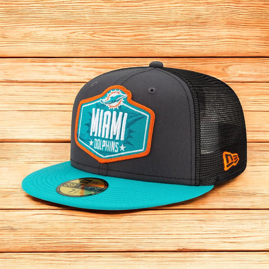 Men's New Era NFL Authentic 2021 Draft 59Fifty Fitted - Miami Dolphins