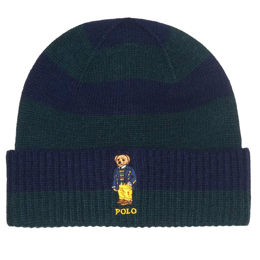 Men's Polo Ralph Lauren Rugby Stripe Bear Beanie
