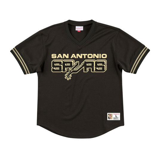 Men's Mitchell & Ness NBA Champion Game Mesh V-Neck San Antonio Spurs