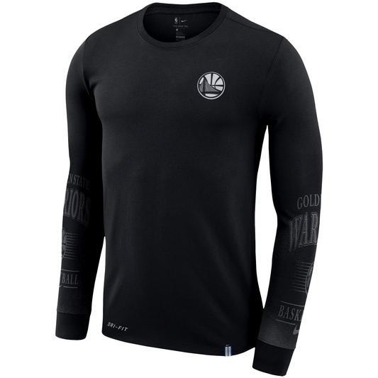 Nike Men's NBA Golden State Warriors Elevated Mezzo Pixel Long Sleeve T-Shirt