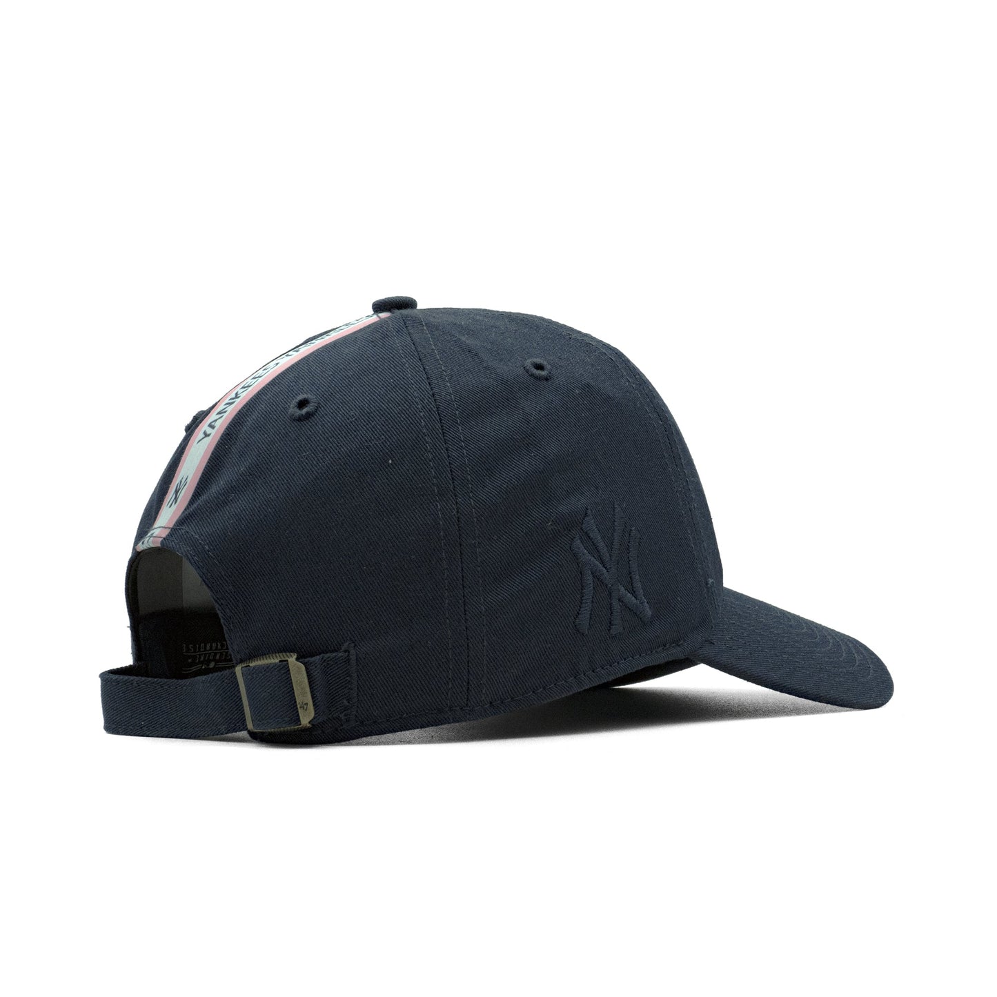 47 Brand Men's Ny Yankees Triple Stripe Clean Up Strapback Navy/Pink/White