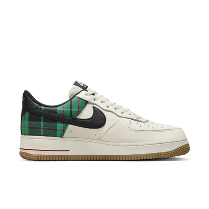 Nike Men's Air Force 1 Low '07 Lx 'Plaid Pale Ivory Stadium Green' Sneakers