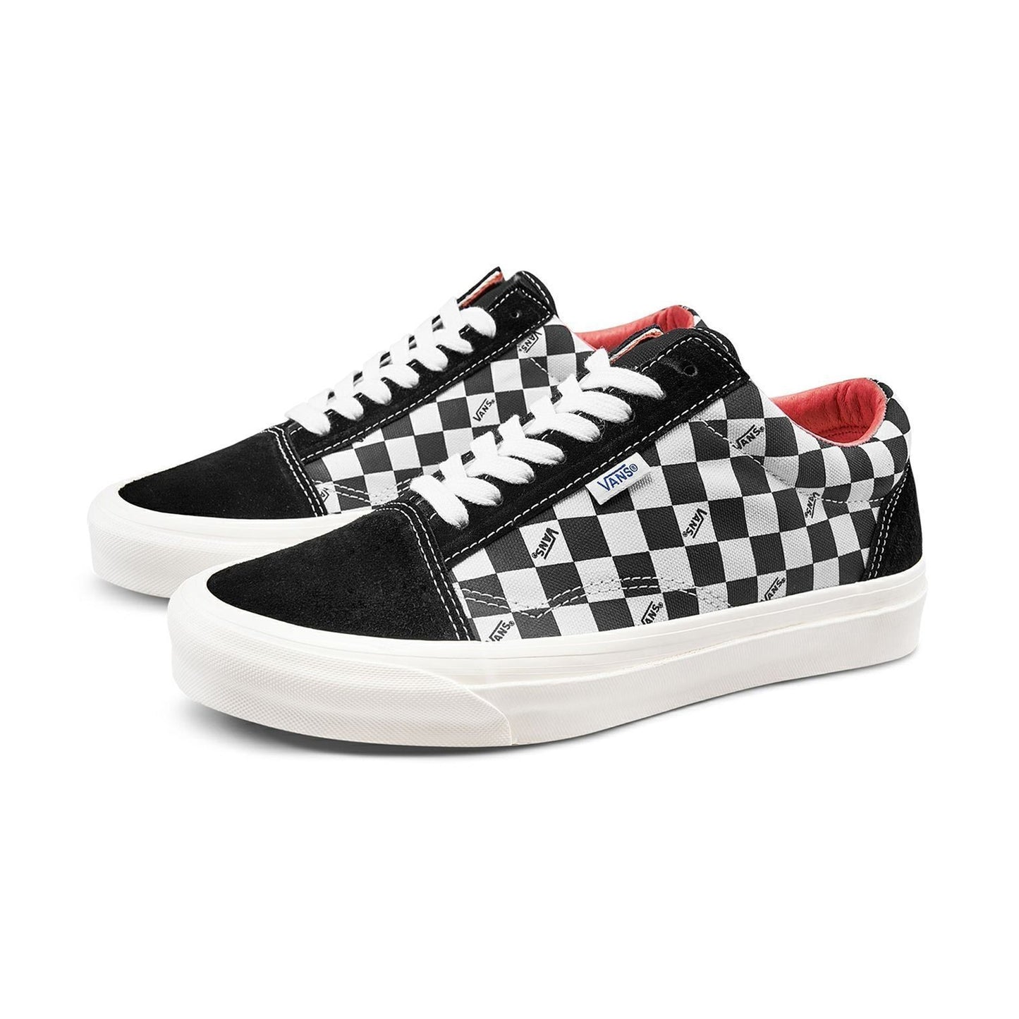 (Suede/Canvas) Checkerboard Black/Marshmellow-
