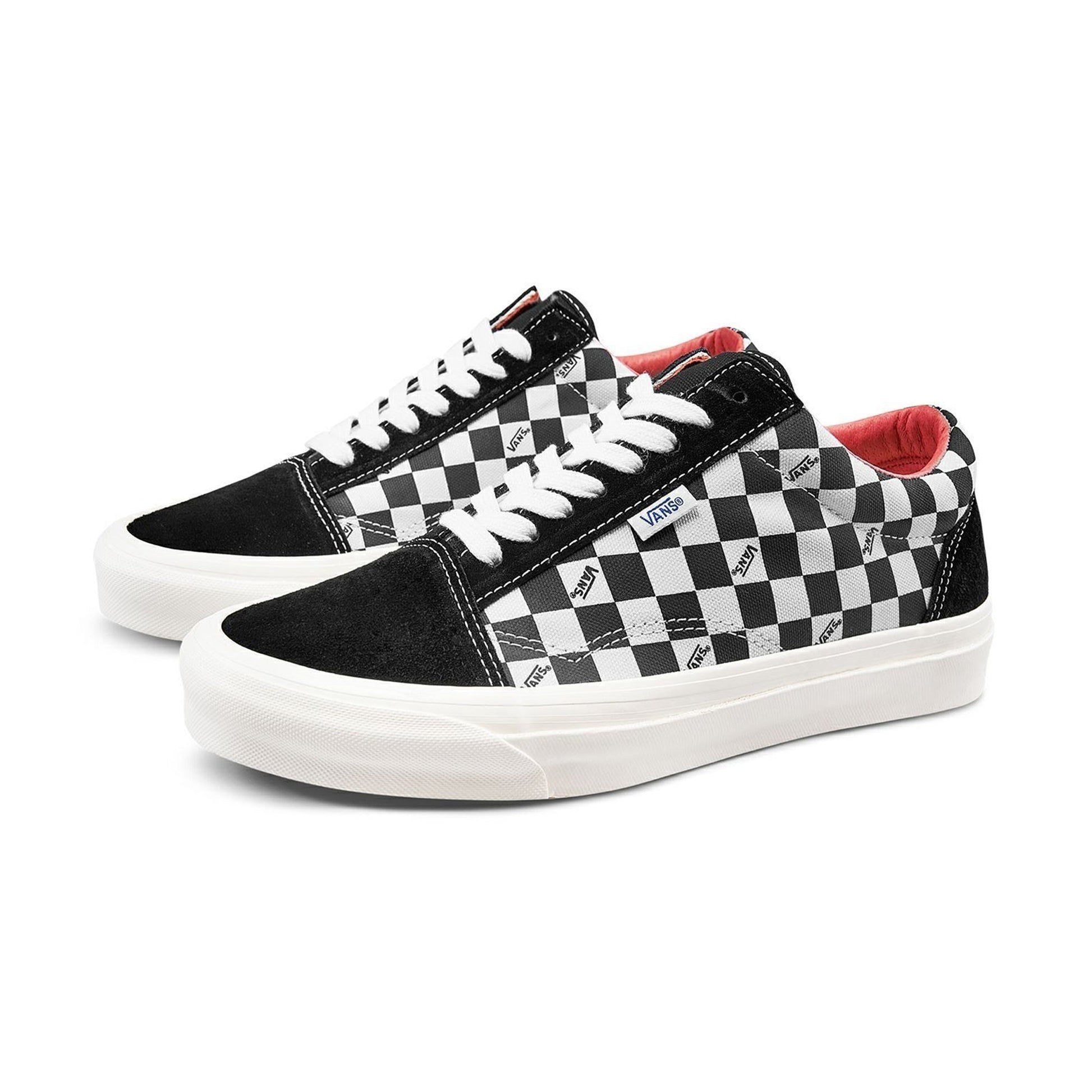 (Suede/Canvas) Checkerboard Black/Marshmellow-