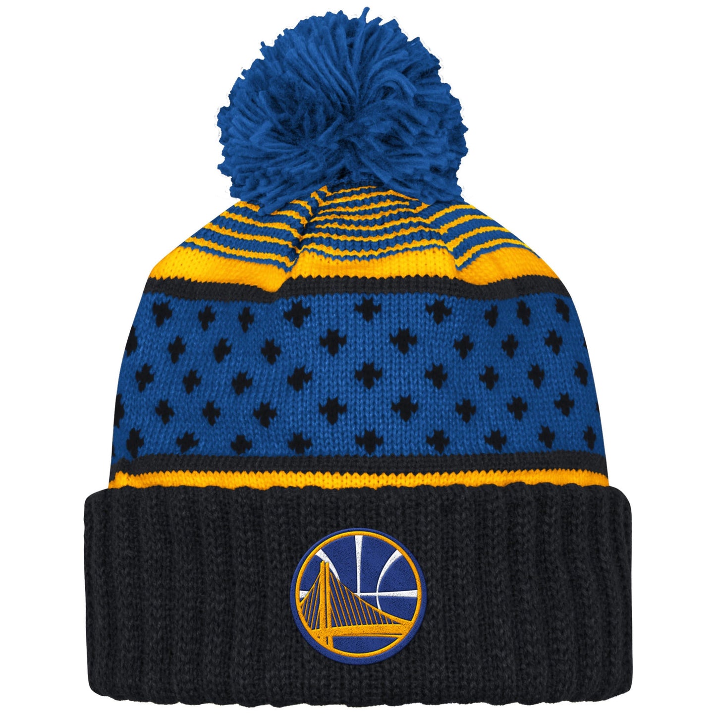 Mitchell & Ness Men's NBA Golden State Warriors The Highlands Cuffed Pom Beanie Beanies